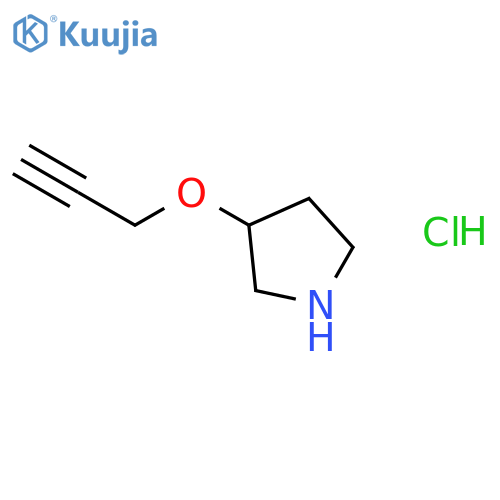 3-(prop-2-yn-1-yloxy)pyrrolidine hydrochloride structure