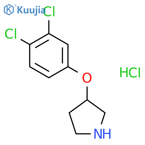 3-(3,4-dichlorophenoxy)pyrrolidine;hydrochloride structure