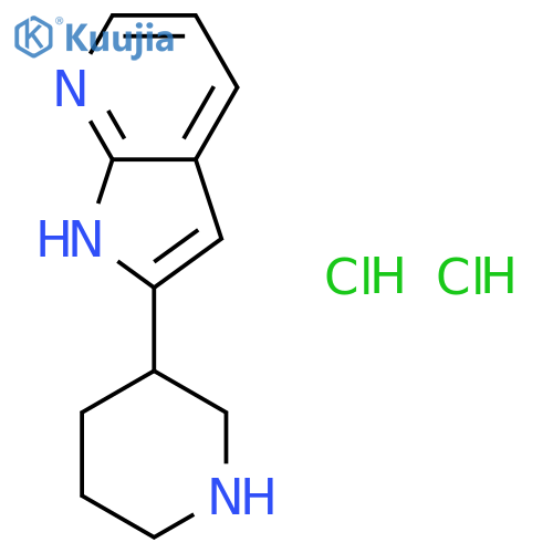2-Piperidin-3-yl-1H-pyrrolo2,3-bpyridine Dihydrochloride structure