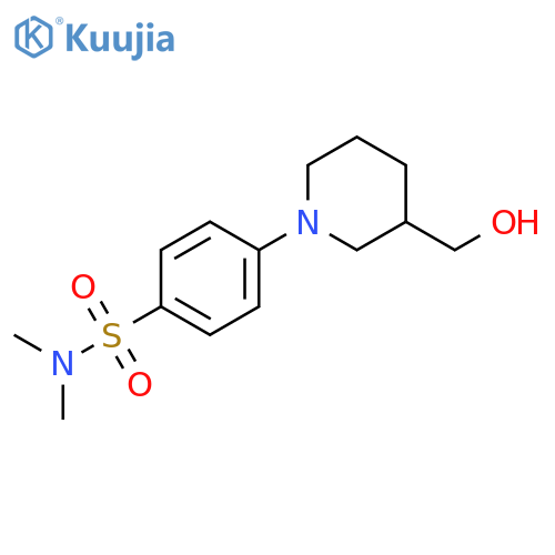 4-[3-(Hydroxymethyl)-1-piperidinyl]-N,N-dimethylbenzenesulfonamide structure