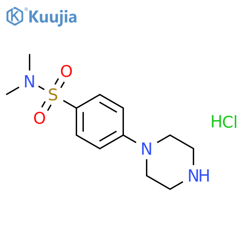 N,n-dimethyl-4-(piperazin-1-yl)benzenesulfonamide hydrochloride structure