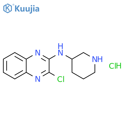 3-Chloro-N-3-piperidinyl-2-quinoxalinamine hydrochloride structure