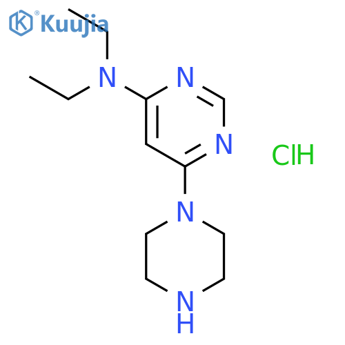 N,N-Diethyl-6-(piperazin-1-yl)pyrimidin-4-amine hydrochloride structure