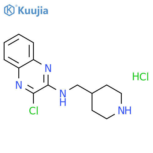 3-Chloro-N-(4-piperidinylmethyl)-2-quinoxalinamine hydrochloride structure
