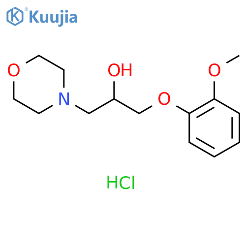 1-(2-methoxyphenoxy)-3-(morpholin-4-yl)propan-2-ol hydrochloride structure