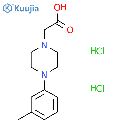 [4-(3-Methylphenyl)-1-piperazinyl]acetic acid dihydrochloride structure