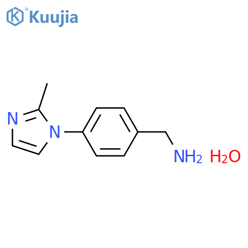 [4-(2-methyl-1H-imidazol-1-yl)benzyl]amine hydrate structure