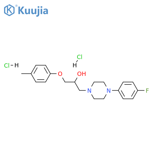 1-4-(4-fluorophenyl)piperazin-1-yl-3-(4-methylphenoxy)propan-2-ol dihydrochloride structure