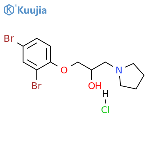 1-(2,4-dibromophenoxy)-3-(pyrrolidin-1-yl)propan-2-ol hydrochloride structure