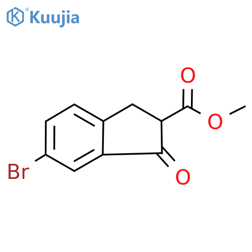 methyl 6-bromo-1-oxo-2,3-dihydro-1H-indene-2-carboxylate structure