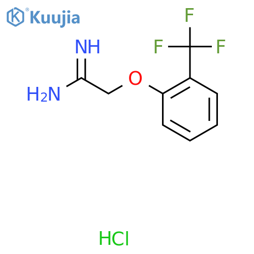 Ethanimidamide, 2-[2-(trifluoromethyl)phenoxy]-, hydrochloride (1:1) structure