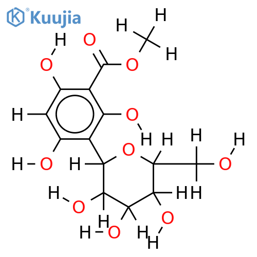 3-C-beta-D-glucopyranoside-2,4,6-trihydroxymethylbenzoate structure
