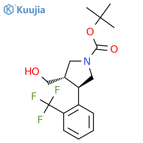 tert-Butyl (3S,4R)-3-(Hydroxymethyl)-4-2-(trifluoromethyl)phenylpyrrolidine-1-carboxylate structure
