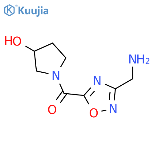(3S)-1-{3-(Aminomethyl)-1,2,4-oxadiazol-5-ylcarbonyl}pyrrolidin-3-ol structure