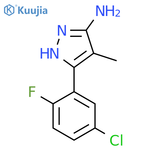 3-(5-chloro-2-fluorophenyl)-4-methyl-1H-pyrazol-5-amine structure