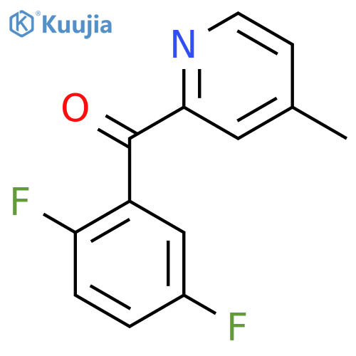 2-(2,5-Difluorobenzoyl)-4-methylpyridine structure