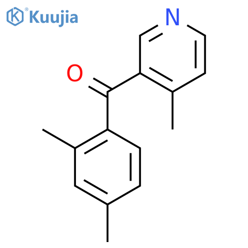 3-(2,4-Dimethylbenzoyl)-4-methylpyridine structure