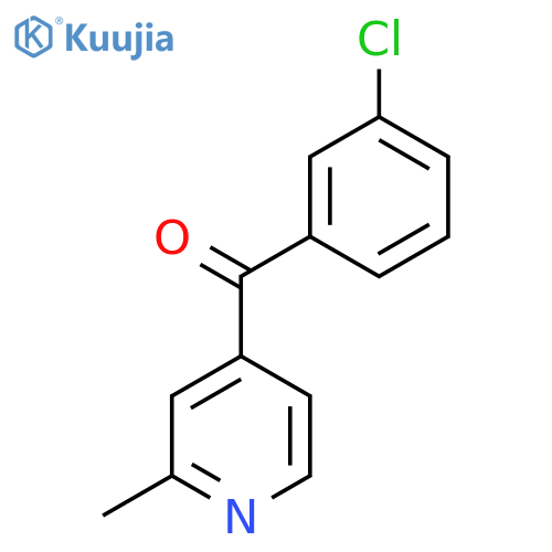 4-(3-Chlorobenzoyl)-2-methylpyridine structure