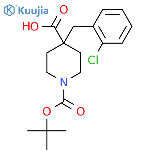 1-(tert-Butoxycarbonyl)-4-(2-chlorobenzyl)piperidine-4-carboxylic acid structure