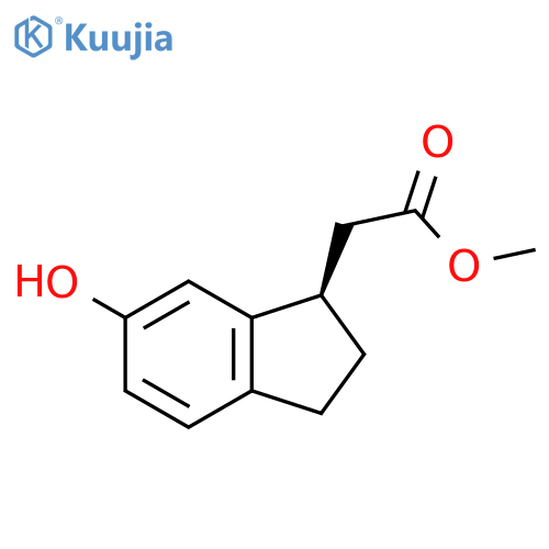 methyl 2-[(1R)-6-hydroxyindan-1-yl]acetate structure