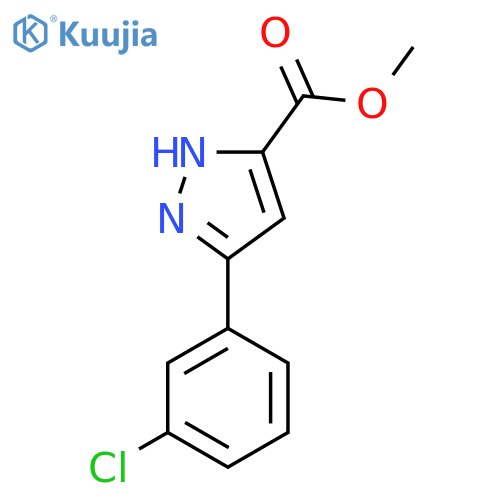 methyl 3-(3-chlorophenyl)-1H-pyrazole-5-carboxylate structure
