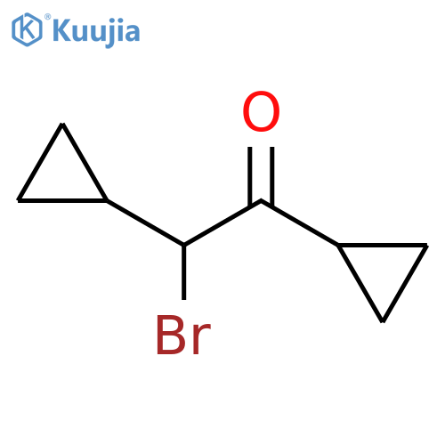 2-bromo-1,2-dicyclopropyl-ethanone structure