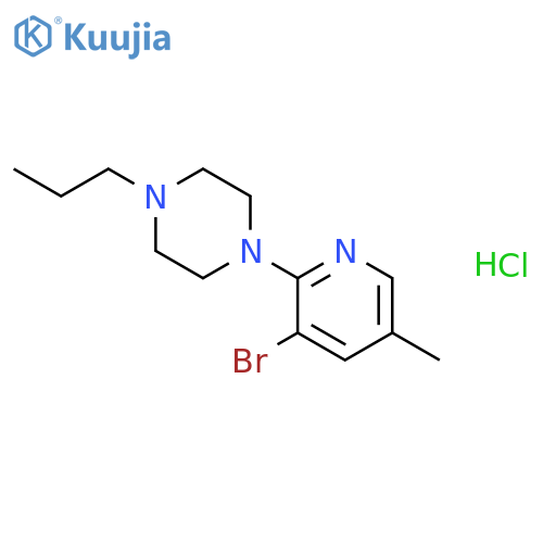 1-(3-Bromo-5-methylpyridin-2-yl)-4-propylpiperazine hydrochloride structure