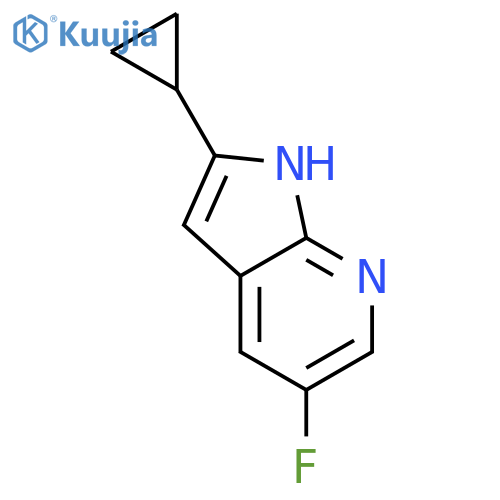 2-cyclopropyl-5-fluoro-1H-pyrrolo2,3-bpyridine structure