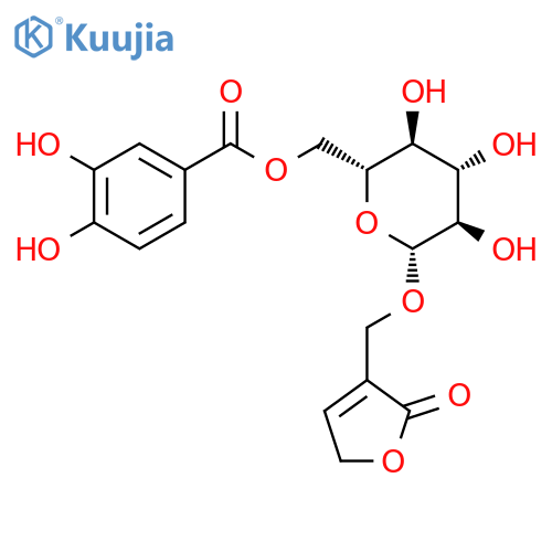 3-[(6-O-protocatechuoyl-beta-D-glucopyranosyloxy)methyl]-2(5H)-furanone structure