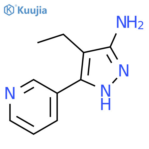 4-ethyl-3-(pyridin-3-yl)-1H-pyrazol-5-amine structure