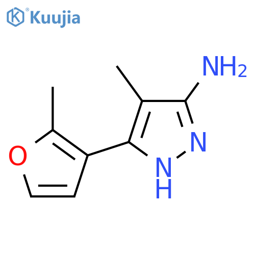 4-Methyl-3-(2-methylfuran-3-yl)-1h-pyrazol-5-amine structure