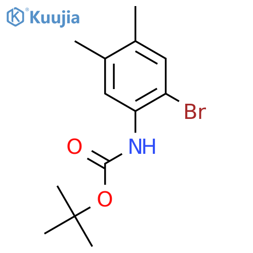 tert-Butyl (2-bromo-4,5-dimethylphenyl)carbamate structure