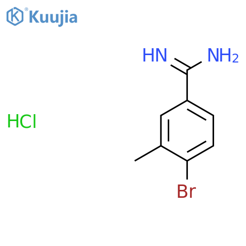 4-bromo-3-methylbenzene-1-carboximidamide hydrochloride structure
