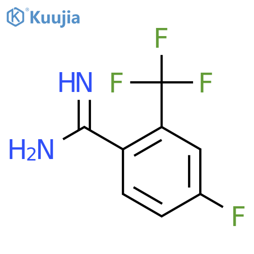 4-fluoro-2-(trifluoromethyl)benzene-1-carboximidamide structure