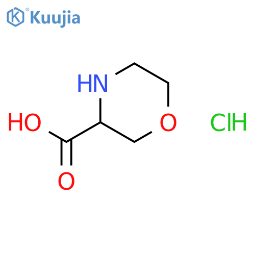 (3S)-morpholine-3-carboxylic acid;hydrochloride structure