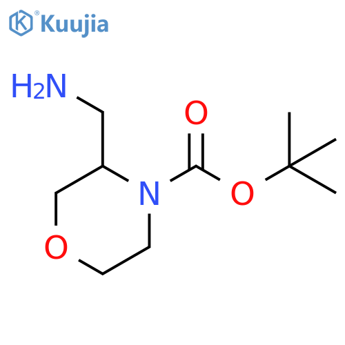 tert-butyl (3S)-3-(aminomethyl)morpholine-4-carboxylate structure