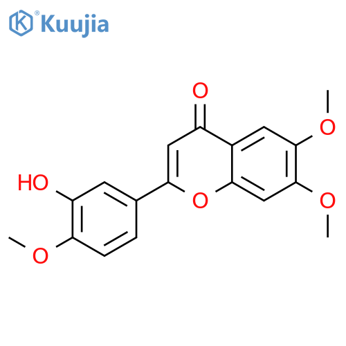 3'-hydroxy-6,7,4'-trimethoxyflavone structure