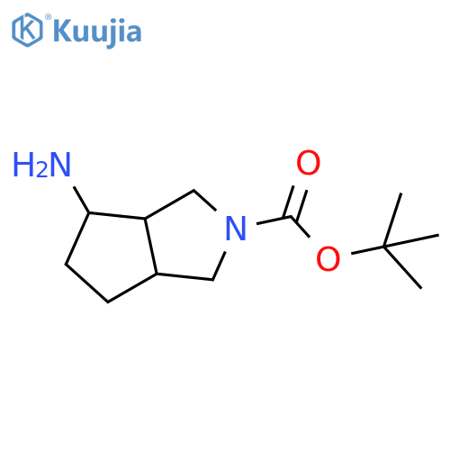 tert-butyl 4-amino-octahydrocyclopenta[c]pyrrole-2-carboxylate structure