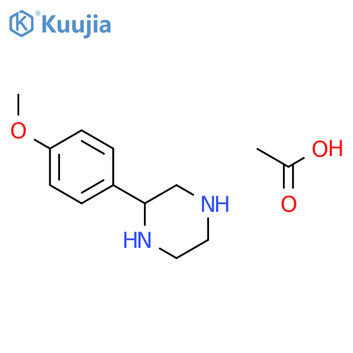 2-(4-Methoxy-phenyl)-piperazine hydrogen acetate structure