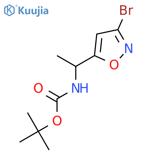 1-(3-Bromo-isoxazol-5-yl)-ethyl-carbamic Acid tert-Butyl Ester structure