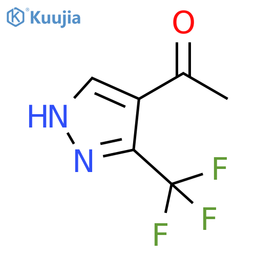 1-3-(trifluoromethyl)-1H-pyrazol-4-ylethan-1-one structure
