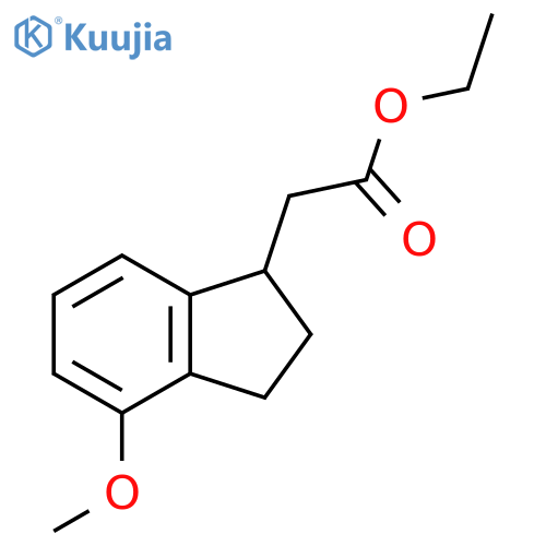 ethyl 2-(4-methoxy-2,3-dihydro-1H-inden-1-yl)acetate structure