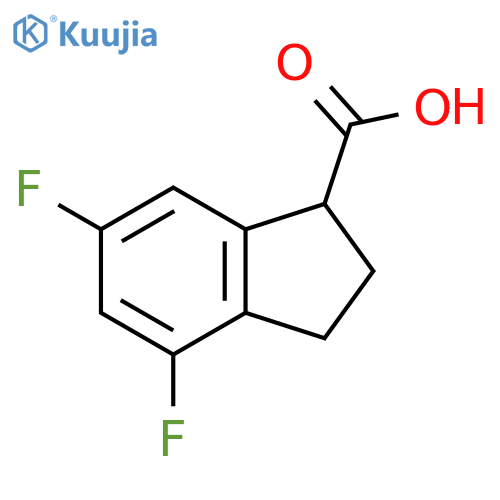 4,6-difluoro-2,3-dihydro-1H-indene-1-carboxylic acid structure
