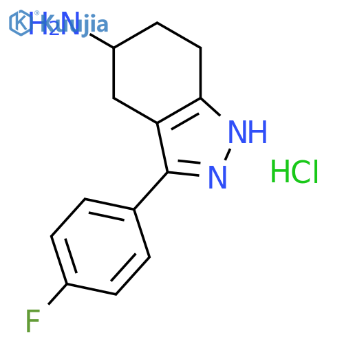 3-(4-Fluorophenyl)-4,5,6,7-tetrahydro-1H-indazol-5-amine hydrochloride structure