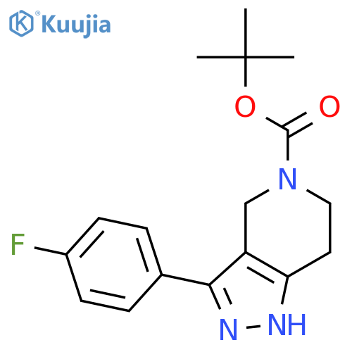 tert-Butyl 3-(4-fluorophenyl)-6,7-dihydro-1H-pyrazolo[4,3-c]pyridine-5(4H)-carboxylate structure