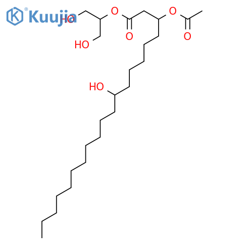 2-O-[(3R,9R)-3-(acetyloxy)-9-hydroxyeicosanoyl]glycerol structure