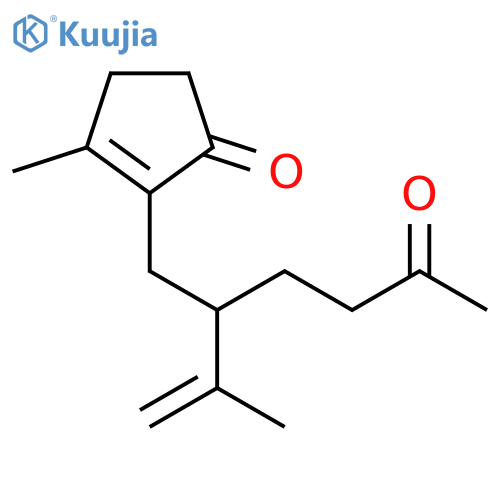2-Cyclopenten-1-one,3-methyl-2-[2-(1-methylethenyl)-5-oxohexyl]-, (-)- structure