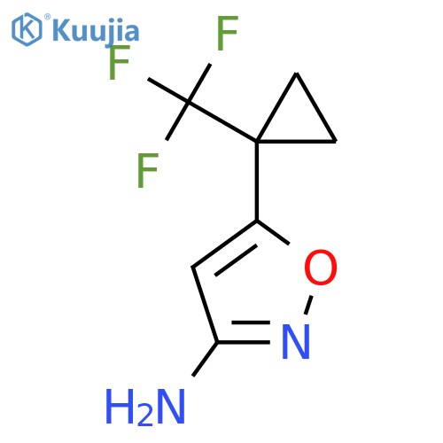 5-(1-(Trifluoromethyl)cyclopropyl)isoxazol-3-amine structure