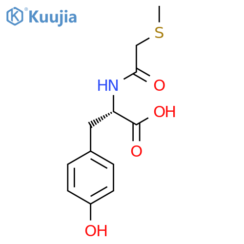 (2S)-3-(4-hydroxyphenyl)-2-[2-(methylsulfanyl)acetamido]propanoic acid structure