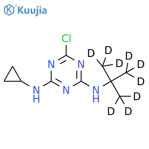 2-(tert-Butylamino)-4-chloro-6-cyclopropylamino-1,3,5-triazine-d9 structure